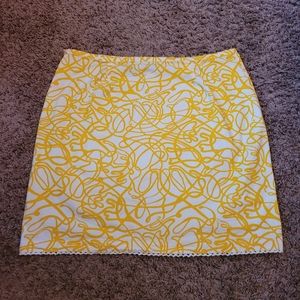 Yellow Print Skirt